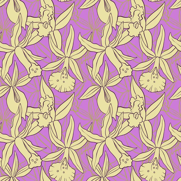 Vintage Vector patrón sin costura floral — Vector de stock