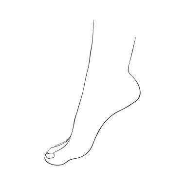 elle çizilmiş kadın ayak