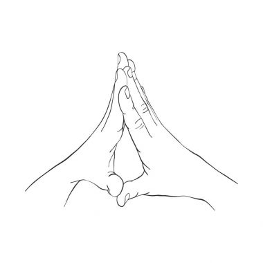 el çizilmiş kadın eller