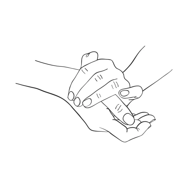 クリームをかける女性の手 — ストックベクタ