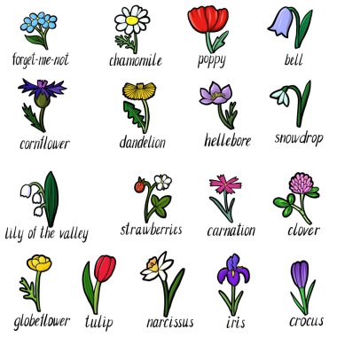 vektör çiçek kümesi