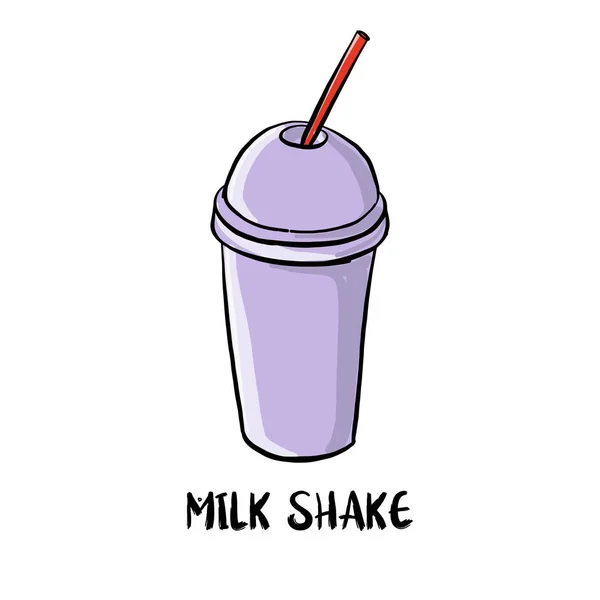 Vektor ritning milkshake — Stock vektor