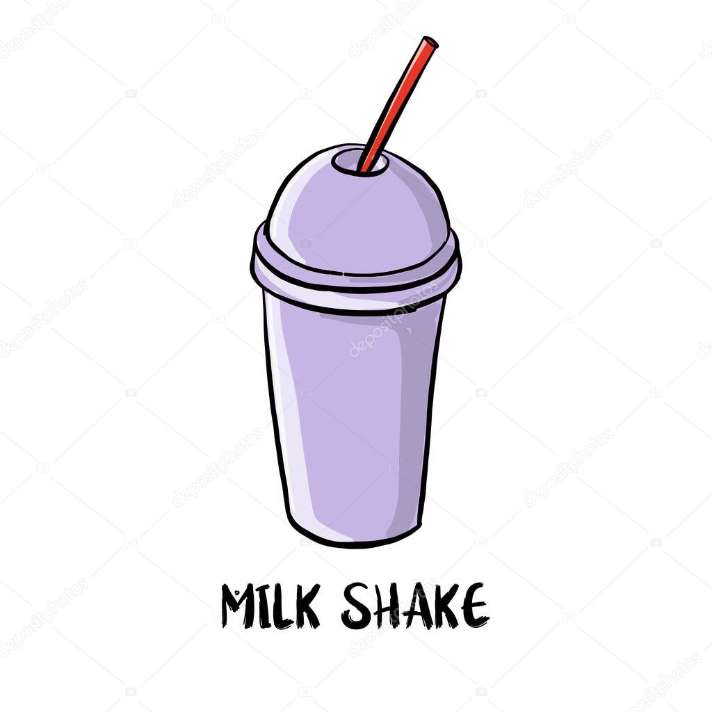 vector drawing milk shake