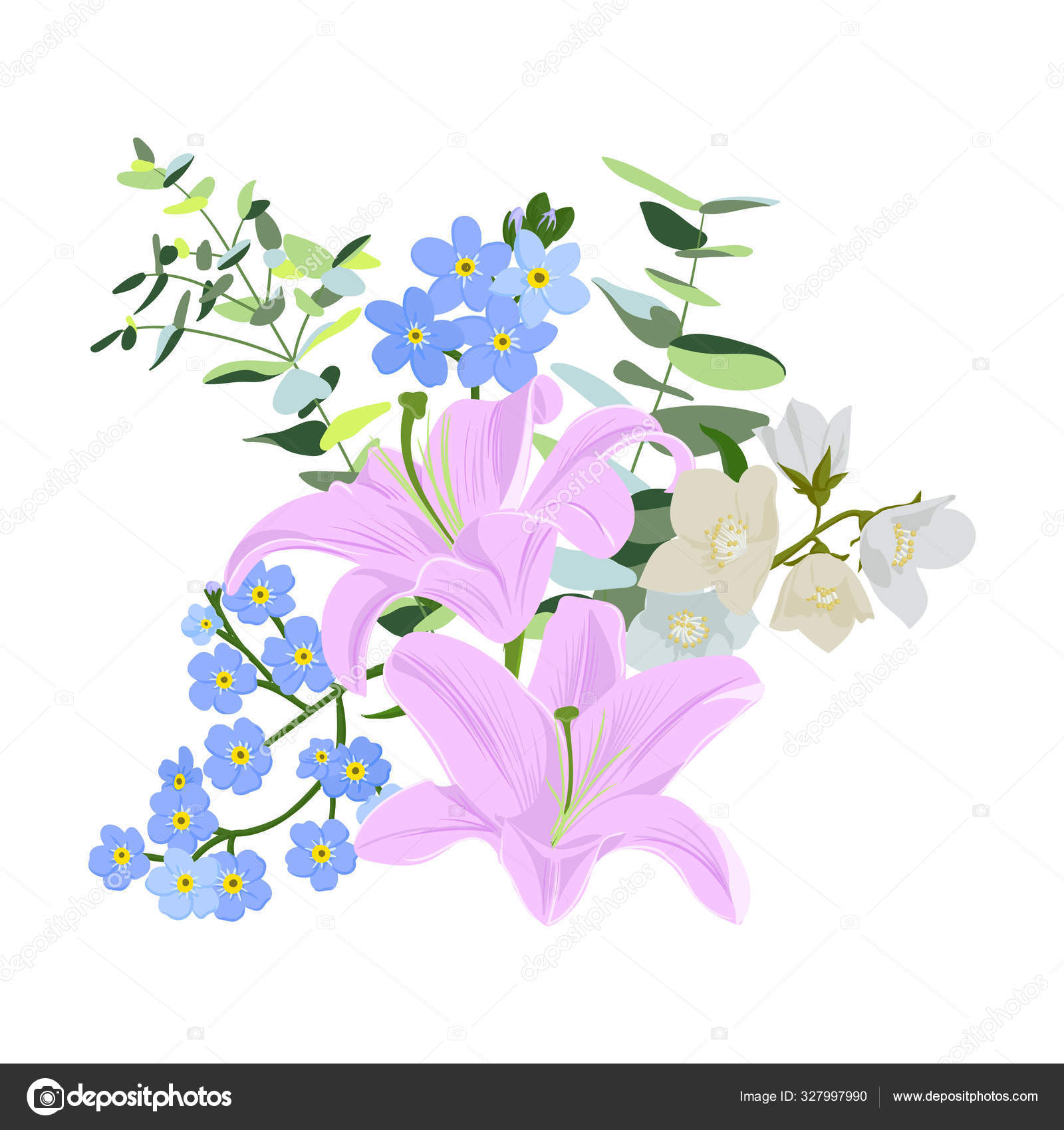 Vector Drawing Flowers Stock Vector Image By C Cat Arch Angel