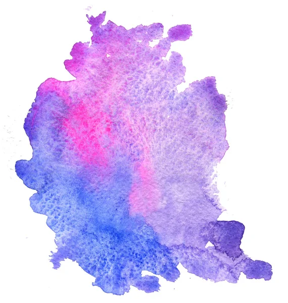 Violetten Aquarell Hintergrund, Farbfleck — Stockfoto