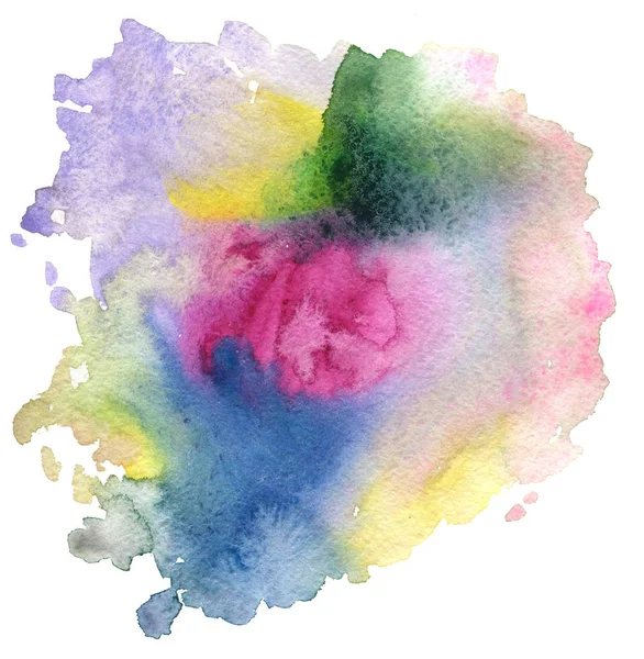 Flerfärgad akvarell bakgrund, färg fläck — Stockfoto