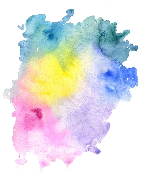 Multicolor watercolor background, paint stain — Stock Photo, Image