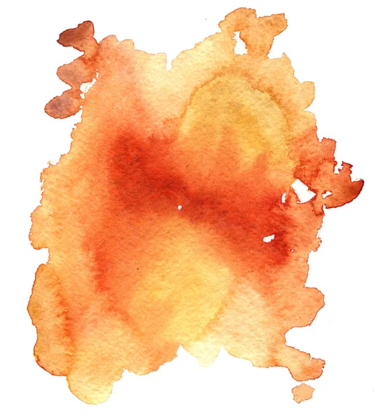 Brown watercolor background, paint stain — Stock Photo, Image