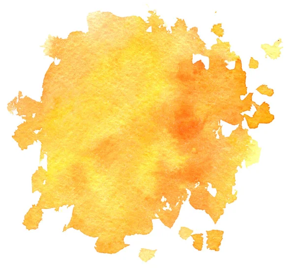 Fundo aquarela laranja, mancha de tinta — Fotografia de Stock