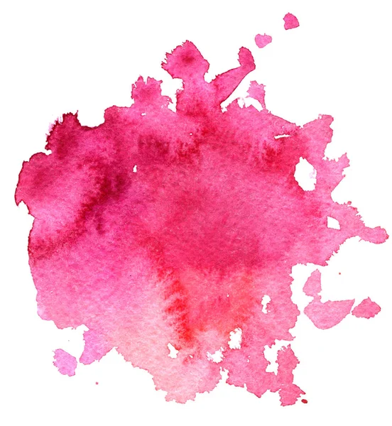 Aquarela fundo rosa, mancha de tinta — Fotografia de Stock