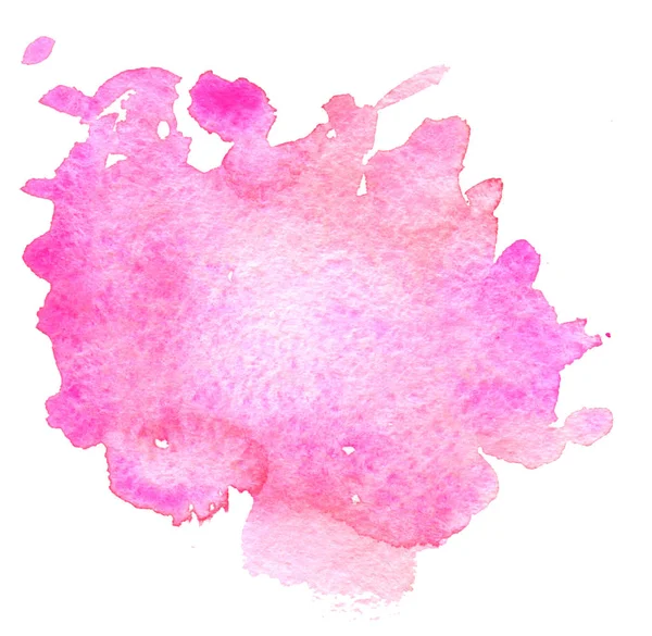 Aquarel roze achtergrond, verf vlek — Stockfoto