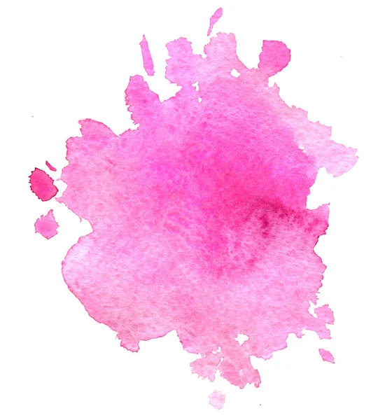 Акварель розовый фон, краска пятна — стоковое фото
