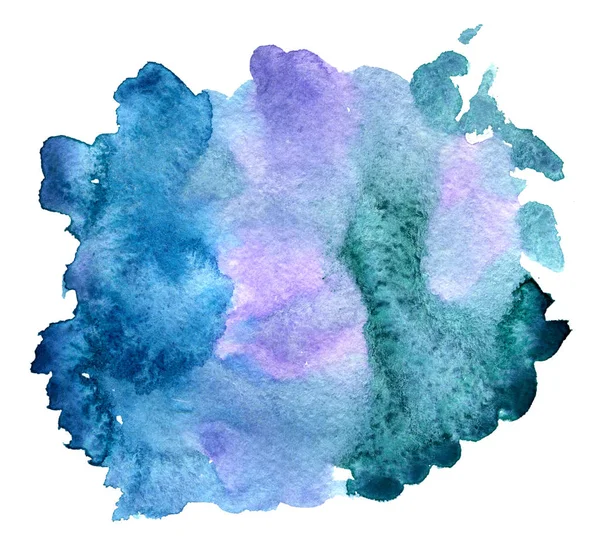 Mavi suluboya arkaplan, boya lekesi — Stok fotoğraf