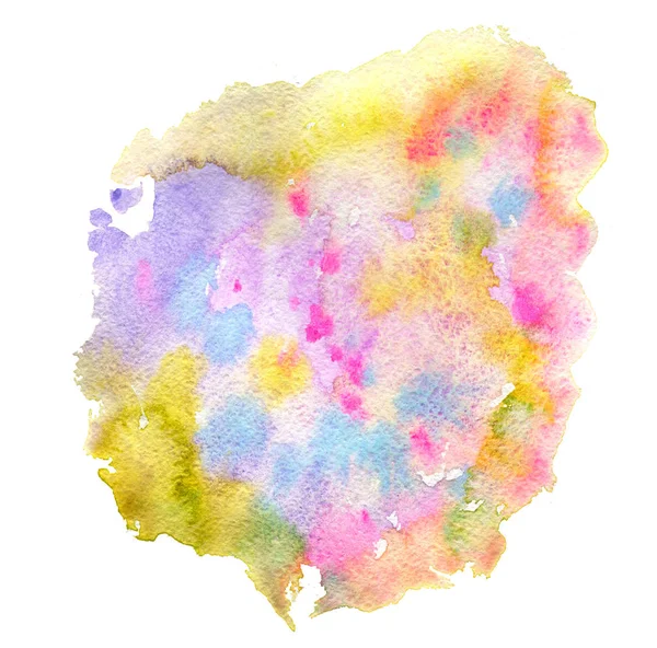 Multicolore acquerello sfondo, vernice macchia — Foto Stock