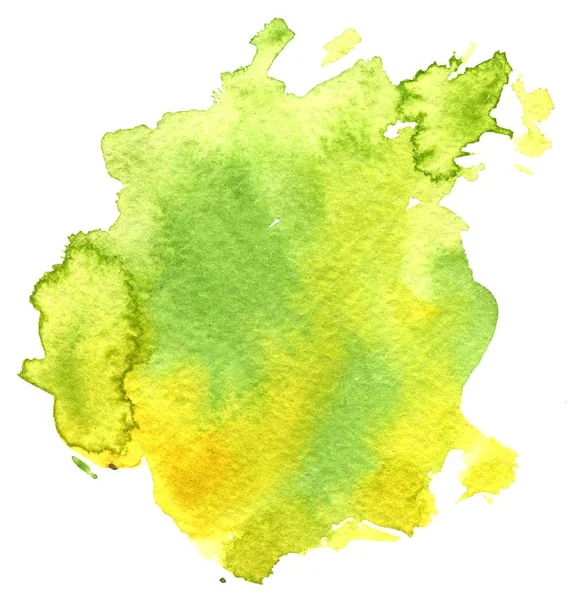 Akvarell lime grön bakgrund, färg fläck — Stockfoto
