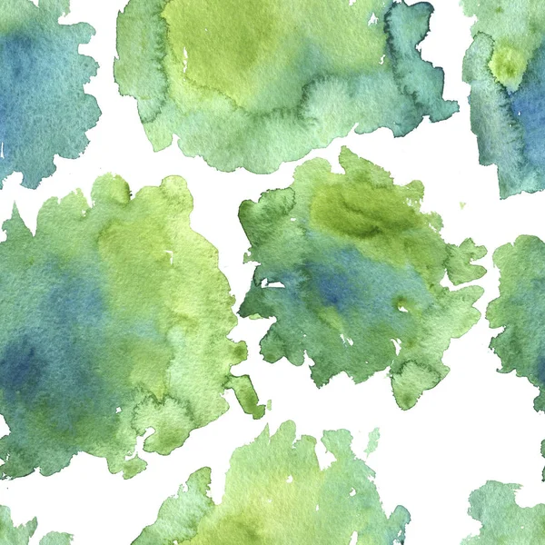 Aquarela fundo verde, mancha de tinta — Fotografia de Stock