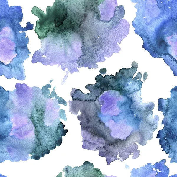 Синій акварельний фон, фарба пляма — стокове фото