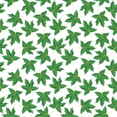 Yaprakları çizen kusursuz vektör deseni