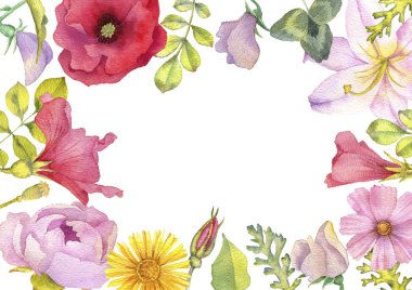 Sulu Boya çizim çiçek ile Seamless Modeli