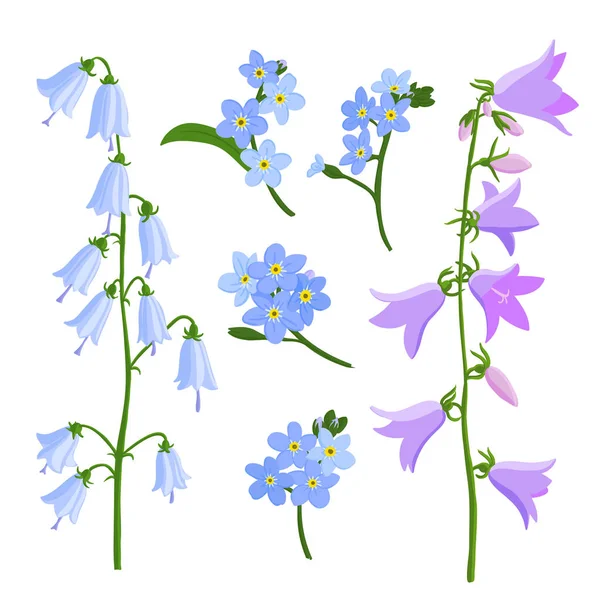 Vector dibujo campana flores — Vector de stock