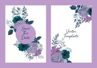 Vintage vektör çiçek bileşimi