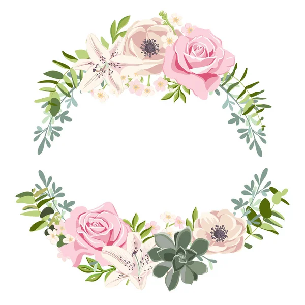 Vector dibujo flores conjunto — Vector de stock