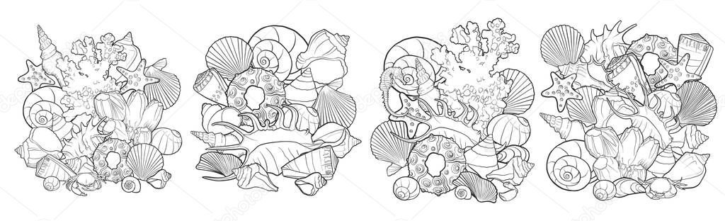 vector compositions with seashells