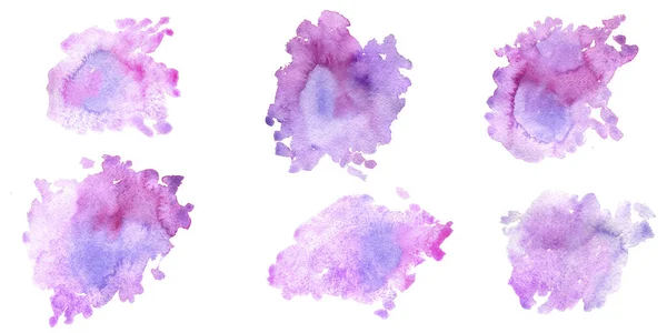 Fond aquarelle violet, tache de peinture — Photo