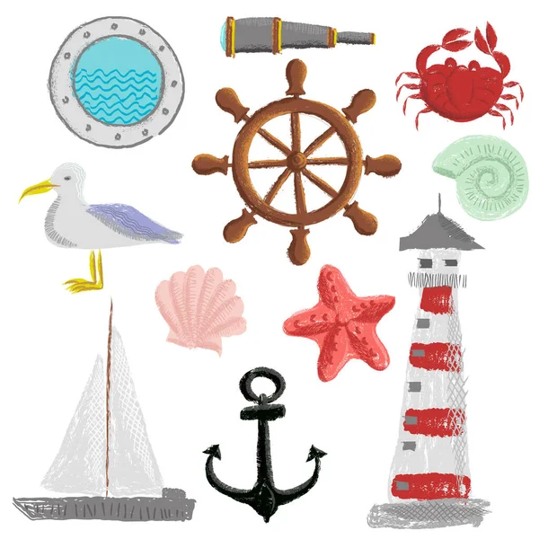 vektör çizim denizi