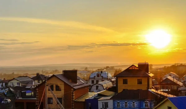 .Ulyanovski şehrinin tepesinden Aanorama. Rusya