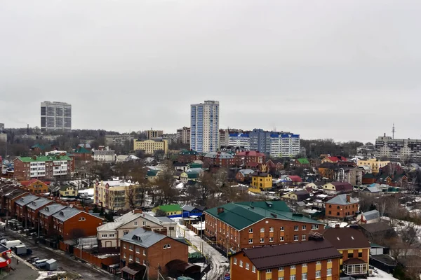 Vue Sur Ville Depuis Une Hauteur Étages — Photo