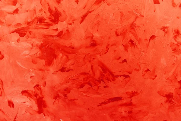Textura Abstracta Brillante Pintura Sobre Lienzo Color Rojo Sus Tonos — Foto de Stock