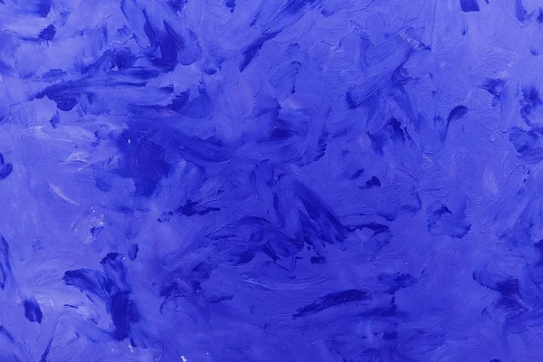 キャンバス 青とその色合いにペイントの明るい抽象的な質感 — ストック写真