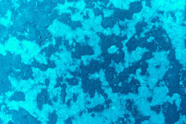 Яскрава Абстрактна Текстура Мокрої Штукатурки Стіні Світло Блакитна Відтінки — стокове фото