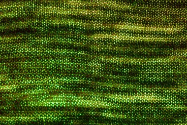 Kumaşın dokusu parlak yeşil. Örgü, pamuk, yün arka plan.