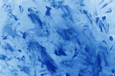  Grunge tarzında bir arka plan. Açık mavi fırça darbeleri duvardaki desen, tuval.