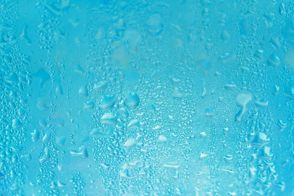 ガラスの滴からの背景 ガラスに凝縮液滴 — ストック写真