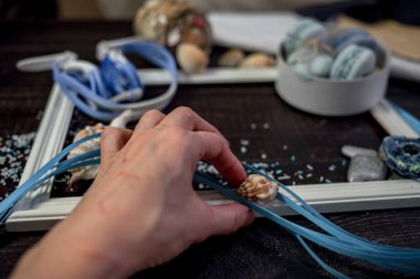 Deniz detayları deniz tarzı ile dekorasyon gıda