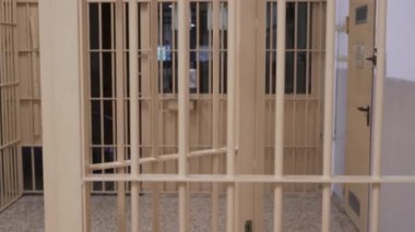 prison bars, close up, video is slowly blurring