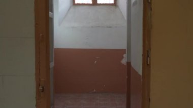 jail cell - video camera slowly enters the jail cell and rises to the window
