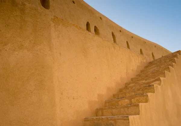 Nizwa, Omán Arab-félsziget Panorama Fort lépcsők — Stock Fotó