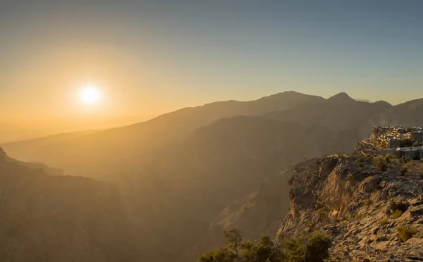 アル Hajar 山脈でジャバル アクダルで日没アルハジャル ・ アッシャルキ山脈 — ストック写真