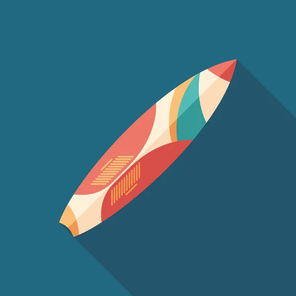 Hibrid sörf düz uzun gölgeler ile kare simgesi.