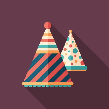 Uzun gölgeler ile kare simgesi parti kapaklar düz.