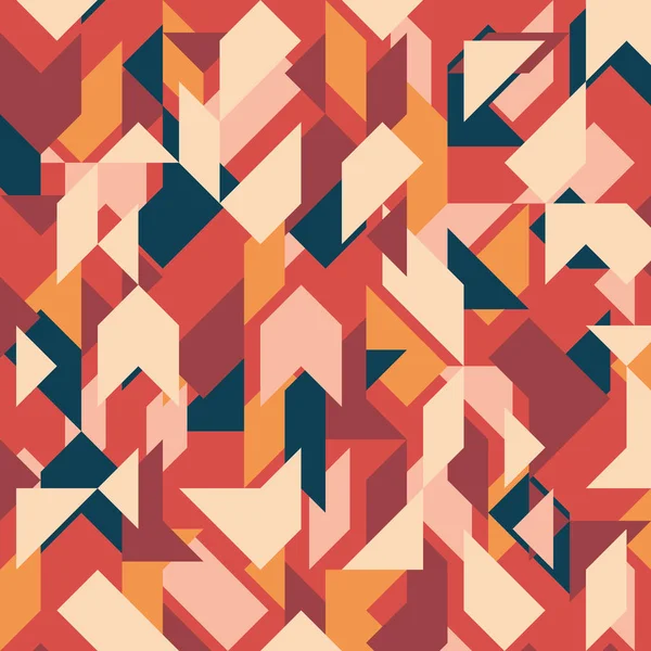 Abstrakt Geometrisk Bakgrund Vintage Överlappande Rektanglar Och Trianglar — Stock vektor