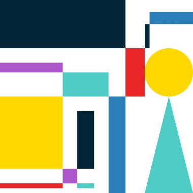 Renk bloğu soyut geometrik desen. Kompozisyon 4