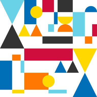 Renk bloğu soyut geometrik desen. Kompozisyon 5