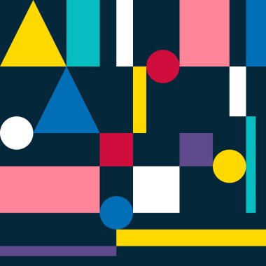 Renk bloğu soyut geometrik desen. Kompozisyon 10