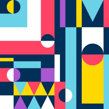 Renk bloğu soyut geometrik desen. Kompozisyon 20