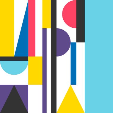 Renk bloğu soyut geometrik desen. Kompozisyon 22